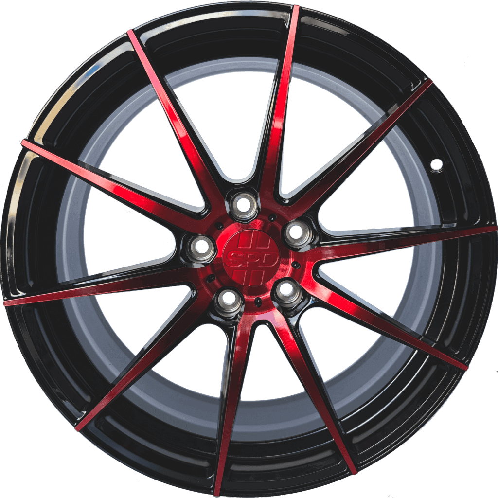 SPD-043 - GLOSS BLACK MACHINED RED