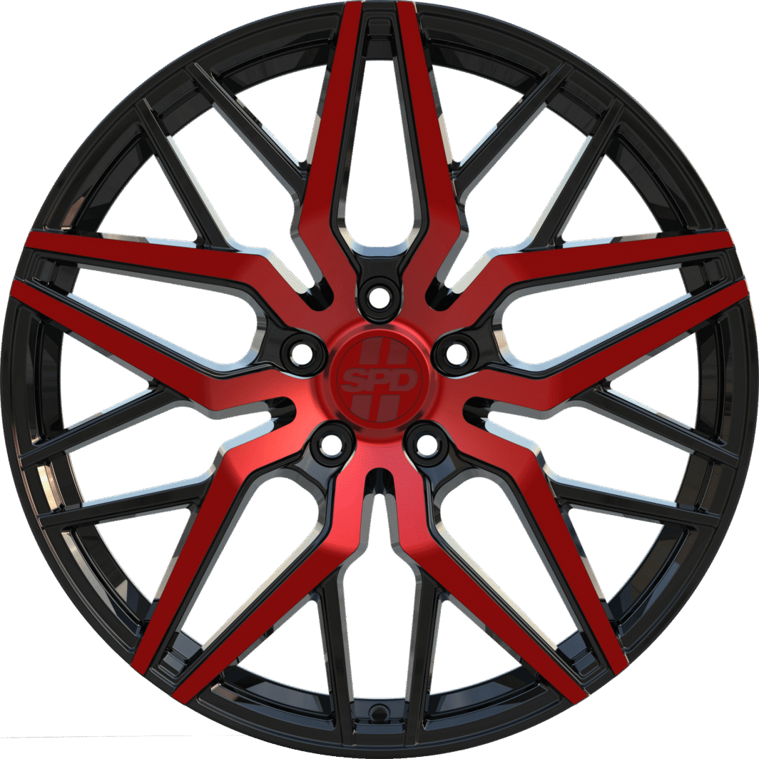SPD-020A HACHI Gloss Black Machined Red
