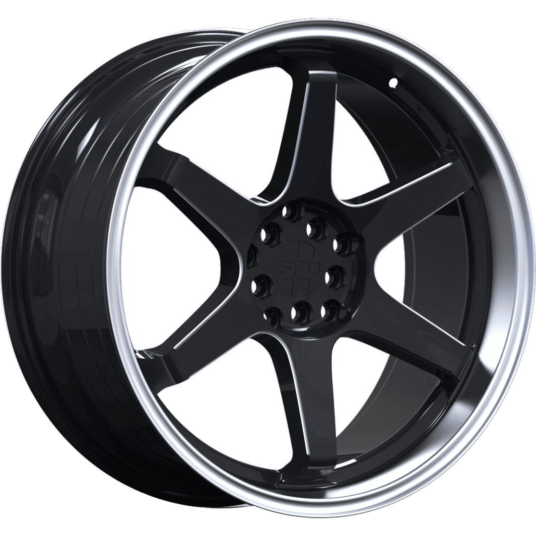 SPD-049 - GLOSS BLACK MACHINED LIP MILLED