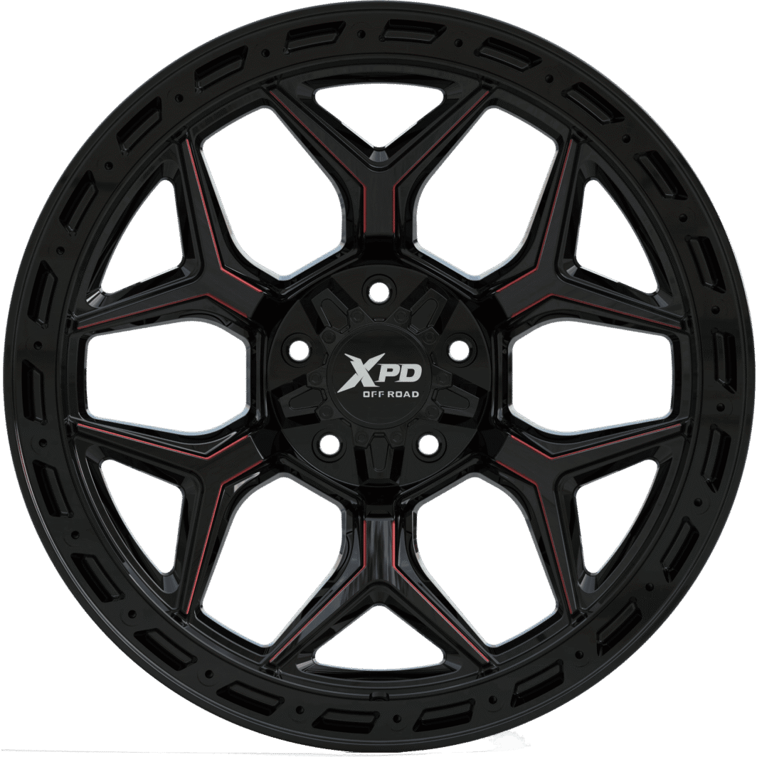 XPD-718 - Kalipak - Gloss Black Milled Red